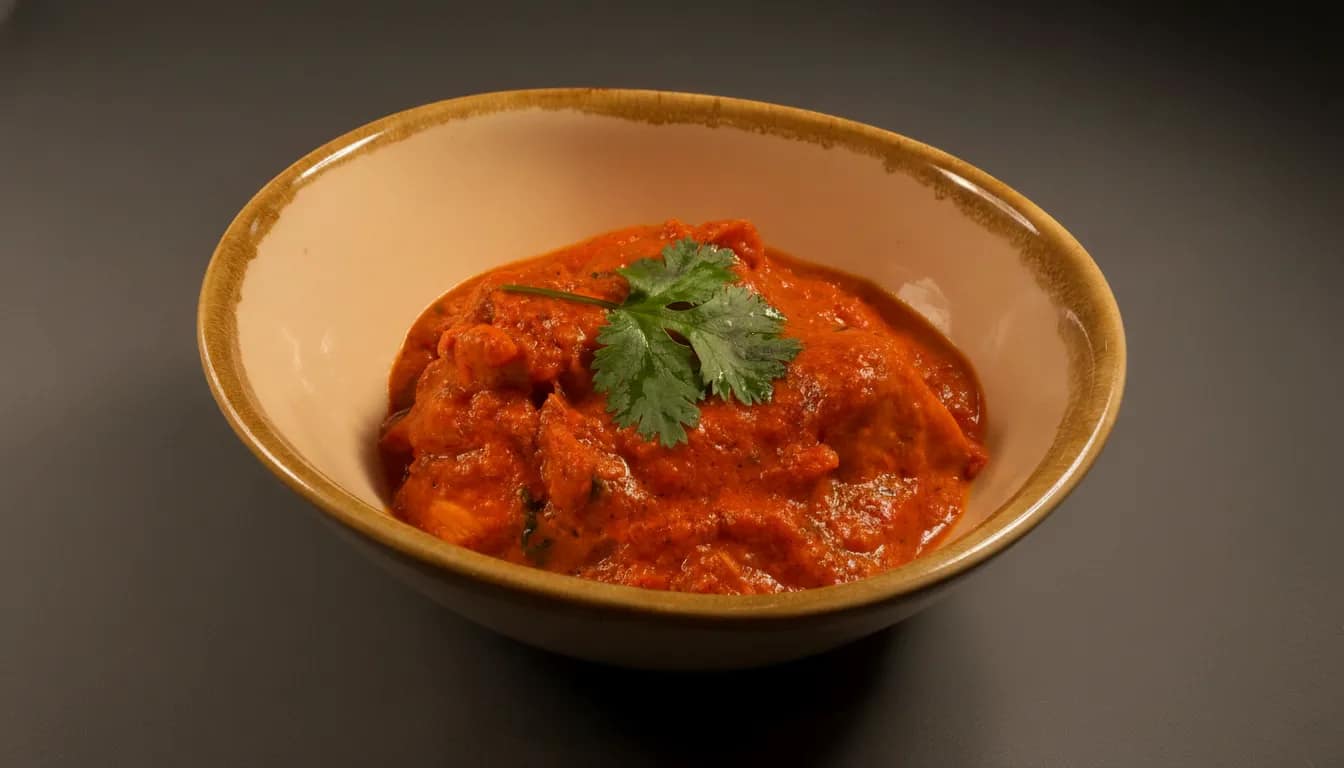 Chicken Rum Rum curry simmered in Nepalese spices and herbs.
