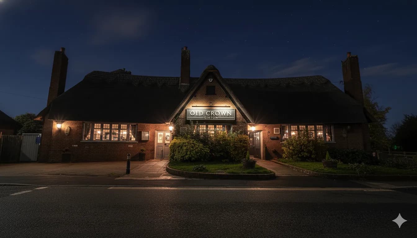 Exterior photograph of The Old Crown in Girton